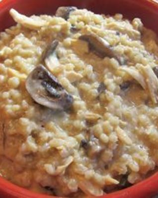 Перловка с курицей и грибами