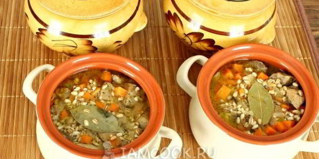 перловка с мясом в горшочке в духовке