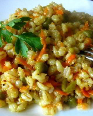 Перловка с овощами