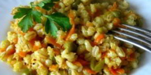 перловка с овощами