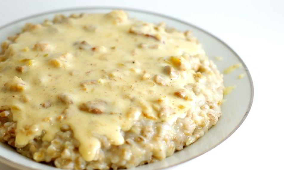 Рецепт перловки с соусом