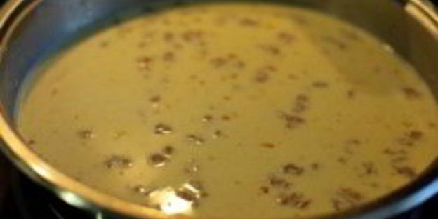 перловка с соусом