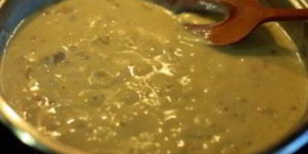 перловка с соусом