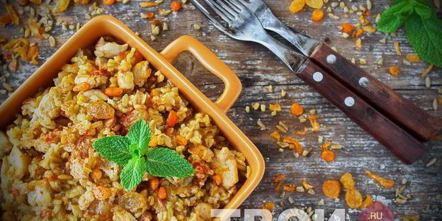 пшеничная каша с мясом