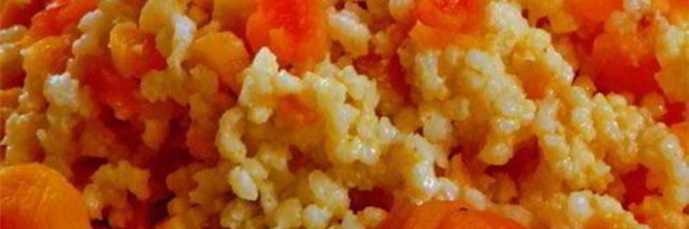 Каша пшенная с курагой