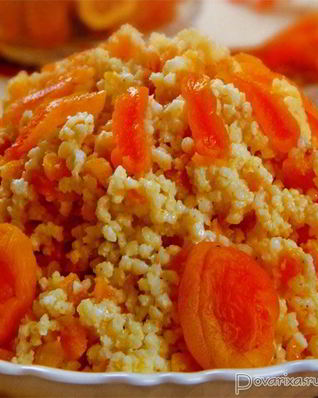 Каша пшенная с курагой