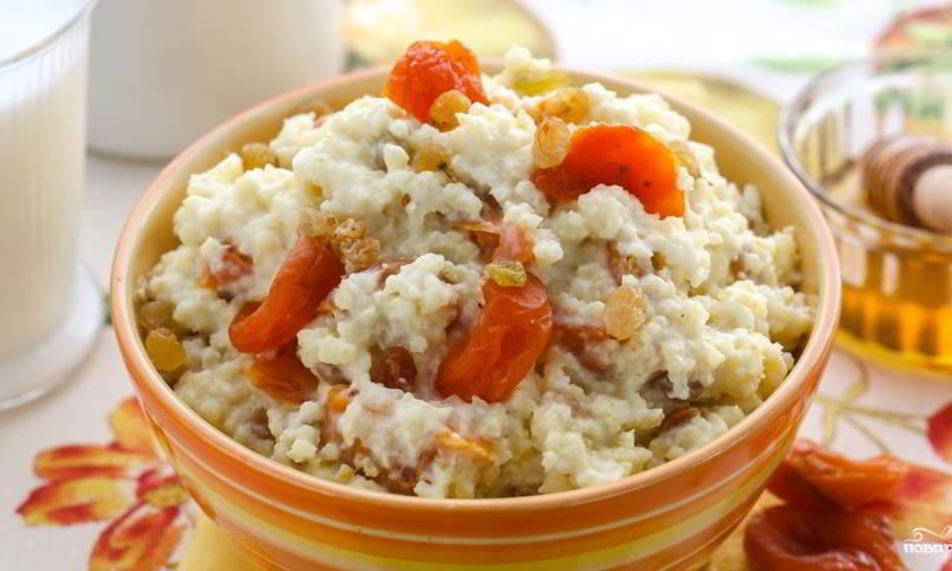 Рецепт постной пшенной каши с сухофруктами