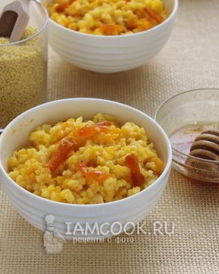 Постная пшенная каша с тыквой