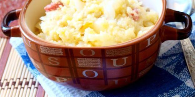 пшеная каша с квашеной капустой