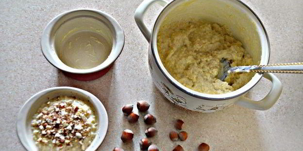 пшенная каша с бананом к завтраку