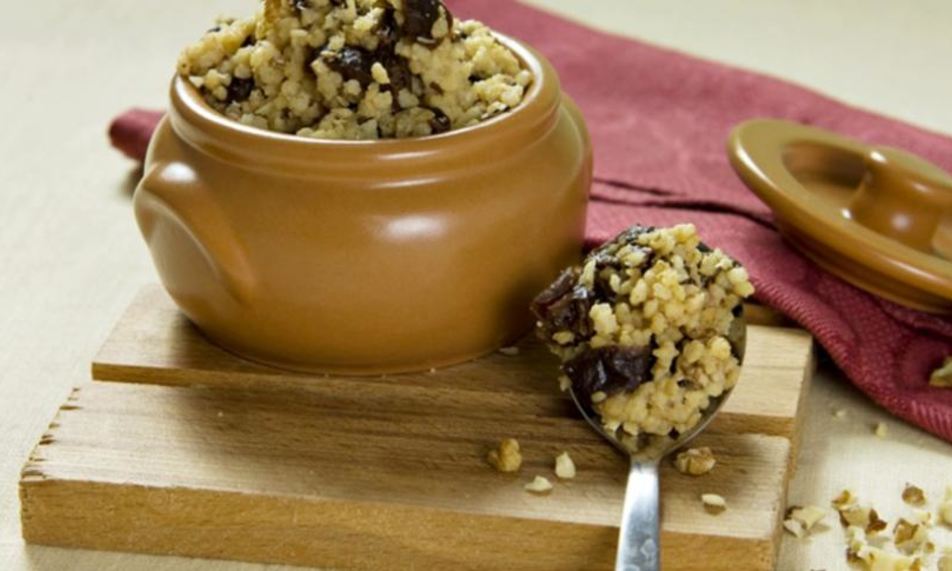 Рецепт пшенной каши с черносливома и орехами