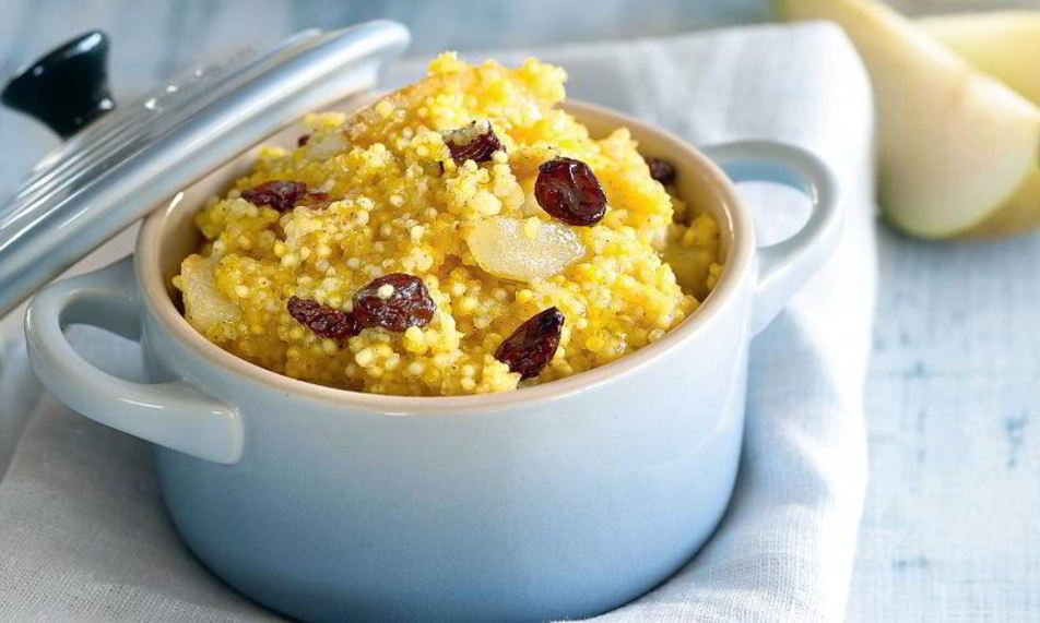 Рецепт пшенной каши с грушея и изюмома