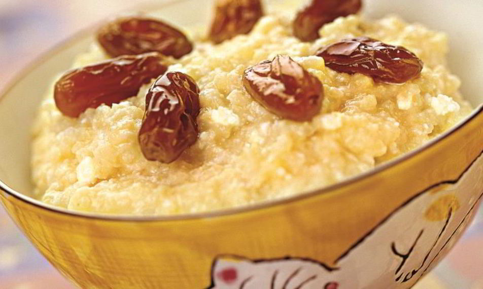 Рецепт пшенной каши с изюмом и творогом