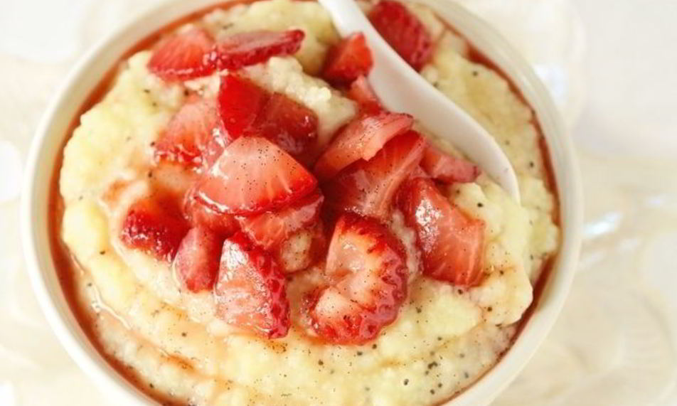 Рецепт пшенной каши с клубникой