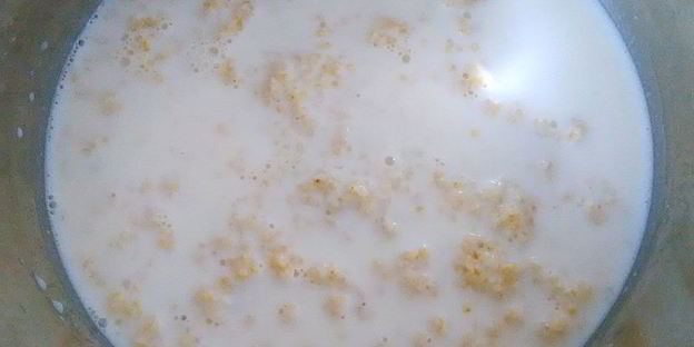 пшенная каша с клюквой