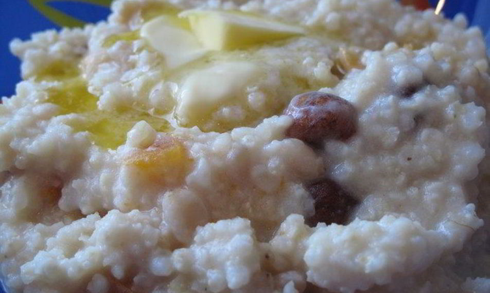 Рецепт пшенной каши с курагой и орехами