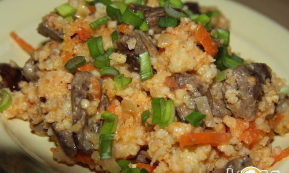 Рецепт пшенной каши с куриными сердечками