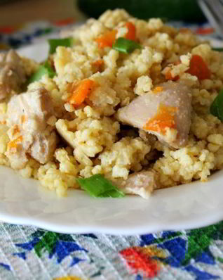 Пшенная каша с курицей