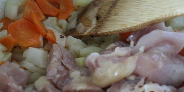 пшенная каша с курицей