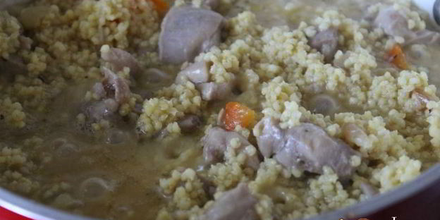 пшенная каша с курицей