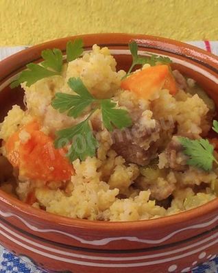 Пшенная каша с мясом