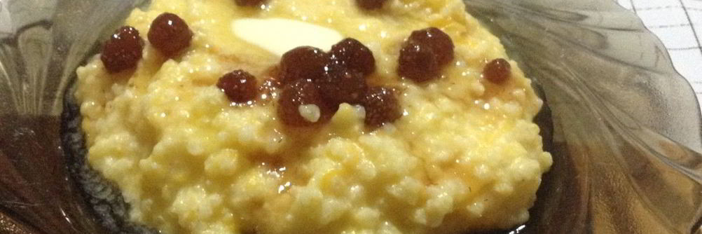 Пшенная каша с тыквой и вареньем