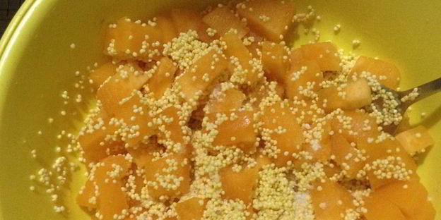 пшенная каша с тыквой и вареньем