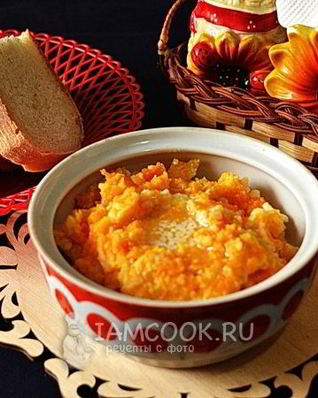 Пшенная каша с тыквой в духовке