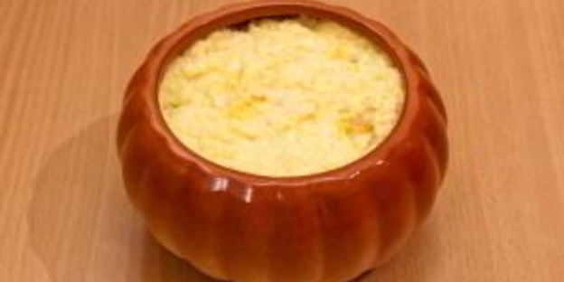 пшенная каша с тыквой в горшочке