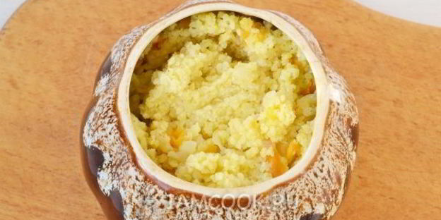 пшенная каша в горшочках