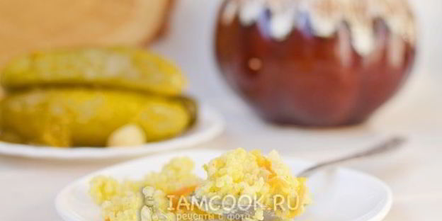 пшенная каша в горшочках