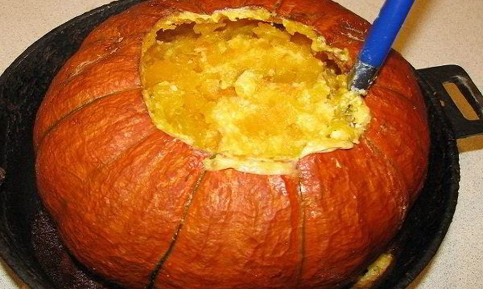 Рецепт пшенной каши в тыкве