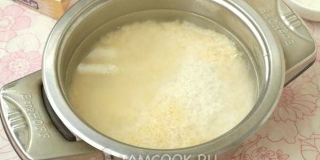 рисово-пшенная каша на молоке