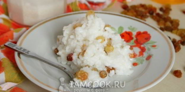 рисовая каша на воде с изюмом