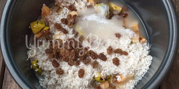 рисовая каша с айвой в мультиварке