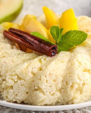 Рисовая каша с грушами