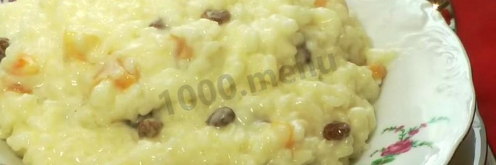 Рисовая каша с изюмом и молоком