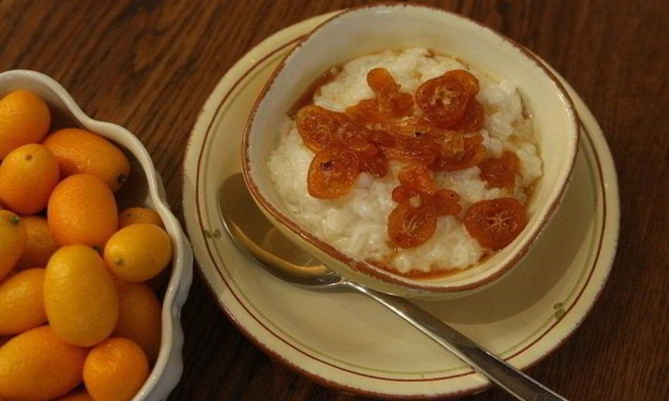 Рецепт рисовой каши с карамелизированным кумкватом