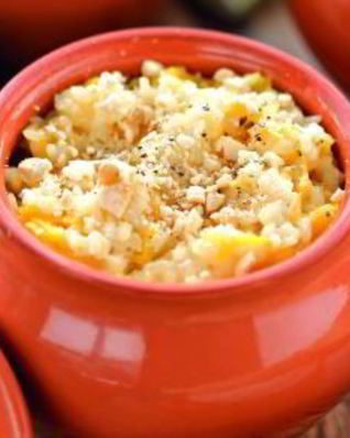 Рисовая каша с манго и миндалем