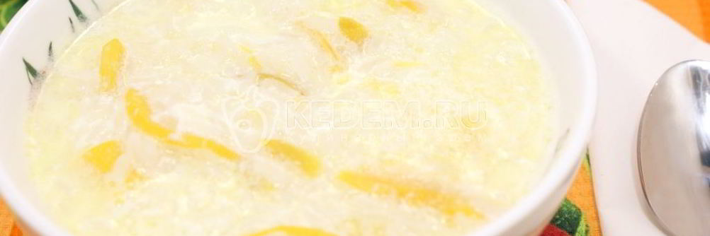 Рисовая каша с персиком