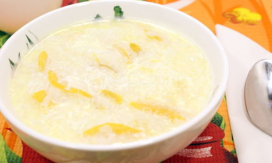 Рецепт рисовой каши с персиком