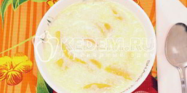 рисовая каша с персиком