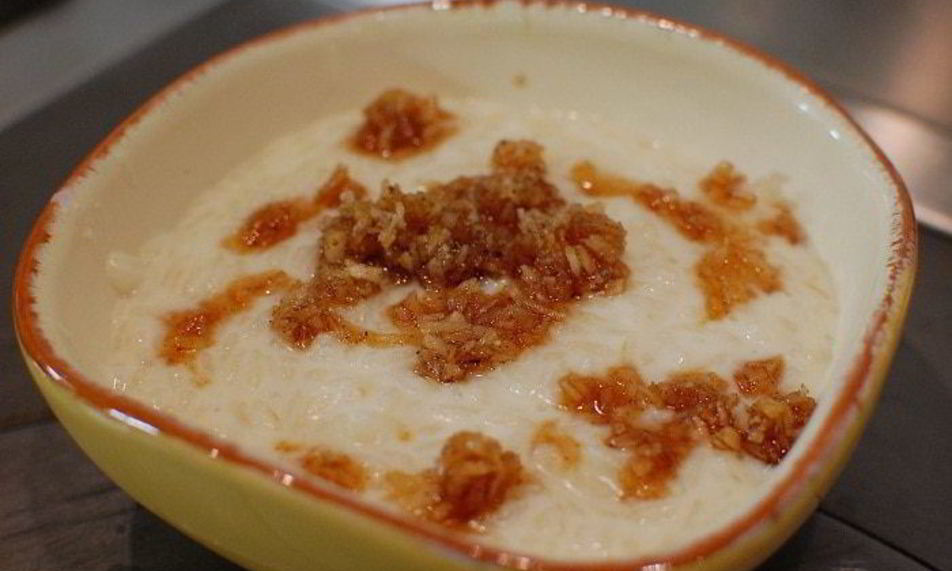 Рецепт рисовой каши с шоколадом и кокосовой карамелью