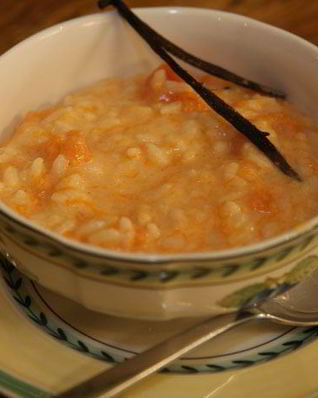 Рисовая каша с тыквой и ванилью