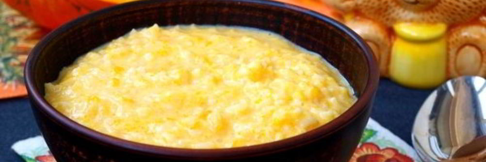 Рисовая каша с тыквой на молоке