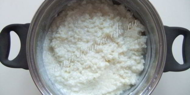 рисовая каша с вишневым киселем