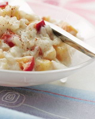 Рисовая каша с яблоками