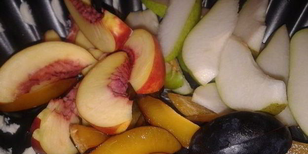 рисовая каша с запеченными фруктами