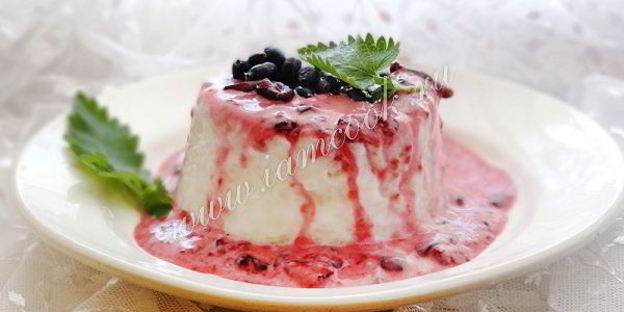 рисовая каша с жимолостью