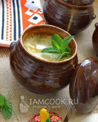 Рисовая каша в горшочке